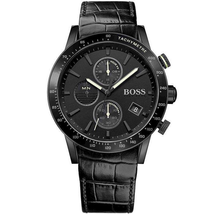 Image of Rafale chrono IP sort herre ur fra Hugo Boss, 1513389